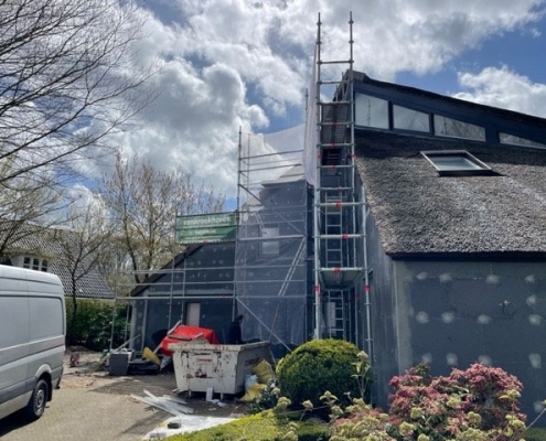 Gevelisolatie tijdens werkzaamheden